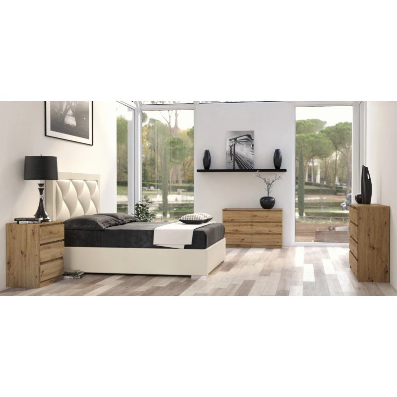 Κομό top e shop M4 ARTISAN – 4 συρτάρια, δρυς, 700×400×970 mm, μοριοσανίδα