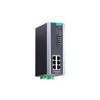 Βιομηχανικός διακόπτης Ethernet MOXA PT-508-SS-LC-HV — 8 θύρες 10/100/1000 Mbit/s, μεταλλικό περίβλημα