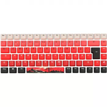 Sharkoon SKILLER SGK50 S3 Design Bundle D3 σετ για παιχνίδια, ταπέτο ποντικιού 400 x 900 mm, πλήκτρα PBT, κόκκινο/μαύρο
