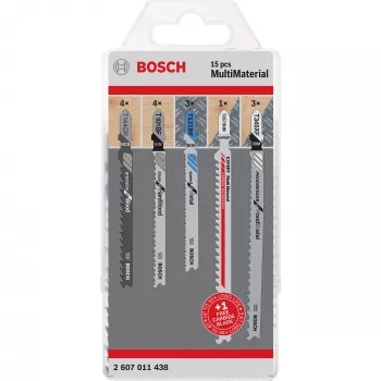 Bosch 2 607 011 438 Λεπίδα σέγας/καμπύλης κοπής/σπαθόσεγας Λεπίδα σέγας Carbide 15 τεμ.
