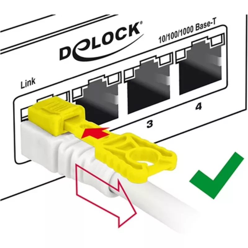 Καλώδιο δικτύου DeLOCK 85330 RJ-45 Cat6a 0,5 m Λευκό