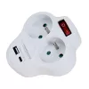 Esperanza ELK311W ηλεκτρικός διαχωριστής 2 πριζών USB-C USB-A εισόδου λευκό
