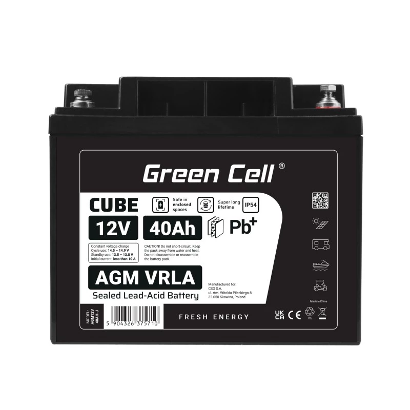 Μπαταρία AGM VRLA 12V 40Ah IP54