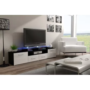 Βάση TV Cama EVORA 200 μαύρο/λευκό γυαλιστερό