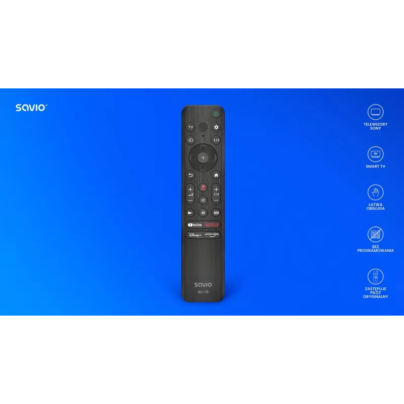 Τηλεχειριστήριο Savio RC-13 IR Wireless για Sony TV 10 m εμβέλεια