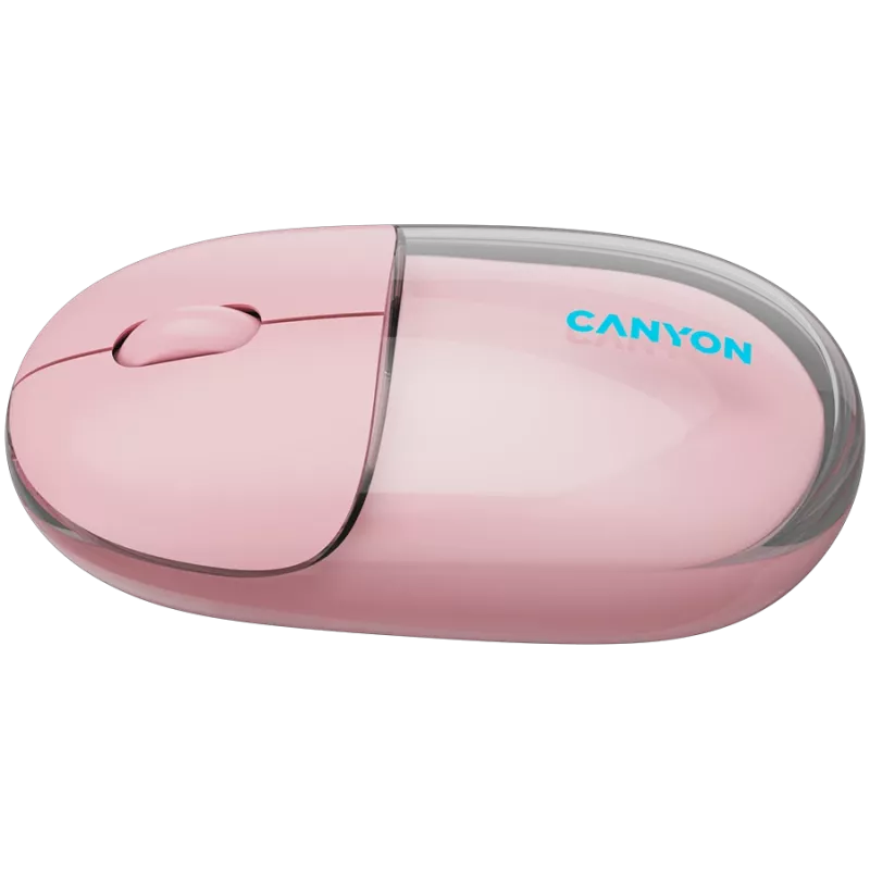 CANYON Ποντίκι OnClick 24 BT/ Wireless Διαφανές/Ροζ