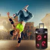 Φορητό ηχείο Bluetooth karaoke MANTA SPK0803B140 140W, με μπαταρία, MIC/USB/microSD, FM, equalizer, ρόδες