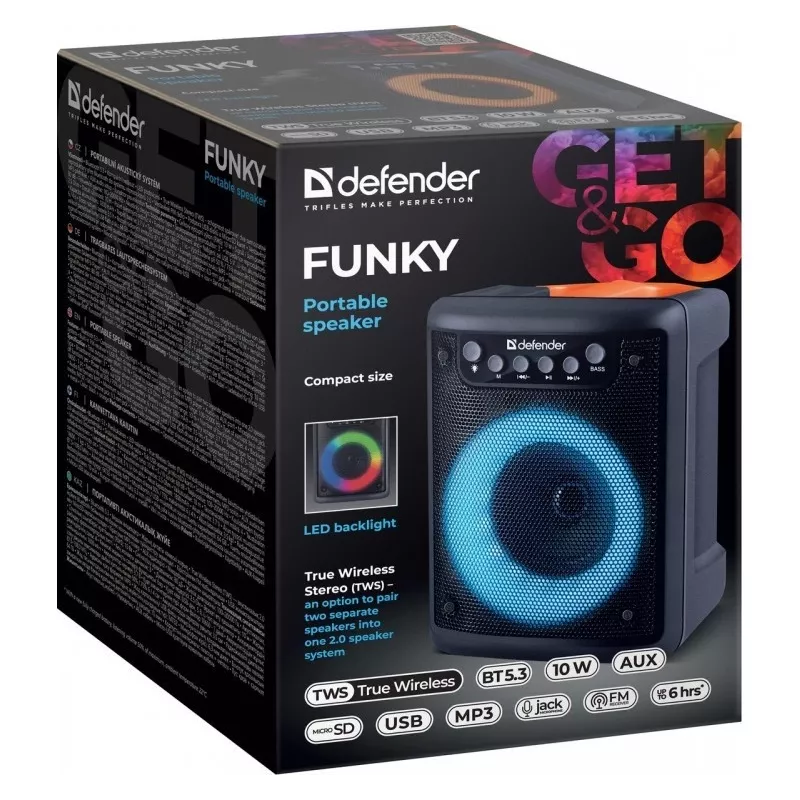 Ηχείο Bluetooth FUNKY 10W, 65053, DEFENDER