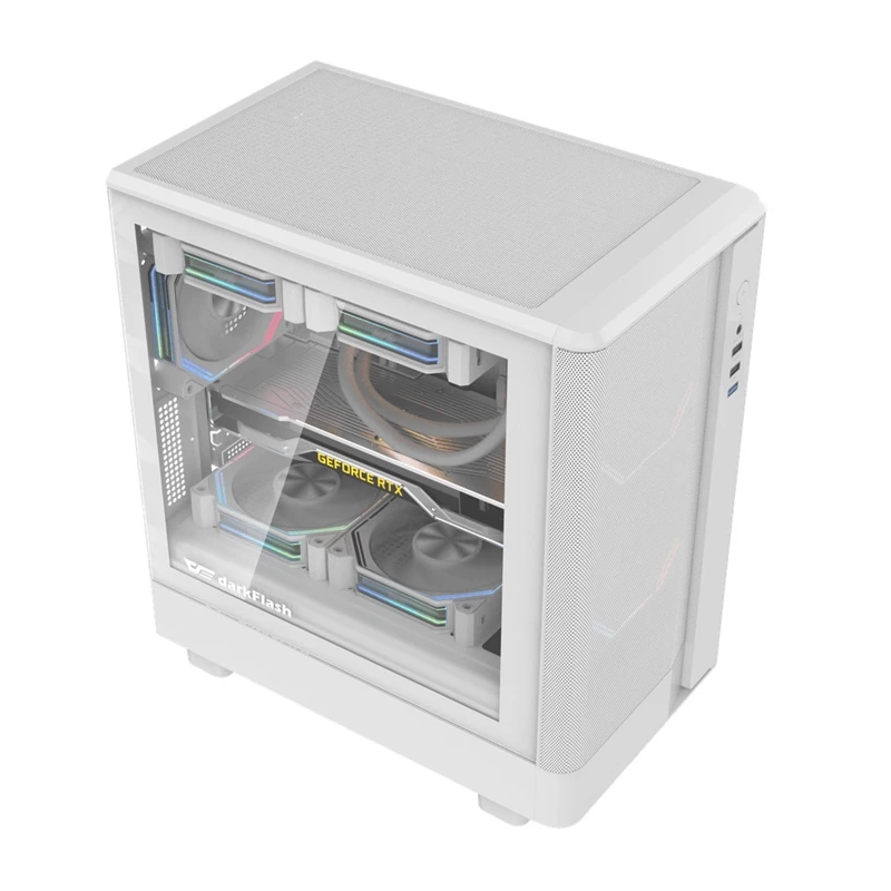 Κουτί υπολογιστή Darkflash DB330M Mesh ATX λευκό