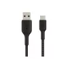 Καλώδιο πλεκτό USB-C USB-A 2m μαύρο
