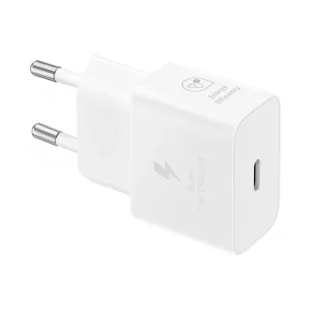 Φορτιστής AC USB γρήγορης φόρτισης Samsung EP-T2510 25W λευκό, USB‑C, PPS, Super Fast Charging