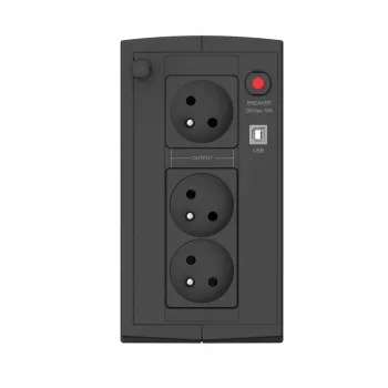 UPS EVER Ever Duo 850 PL T/DAVRTO-000K85/01 850VA Line-Interactive, 550W, AVR, 3 υποδοχές AC, 12V 2×5Ah, Tower