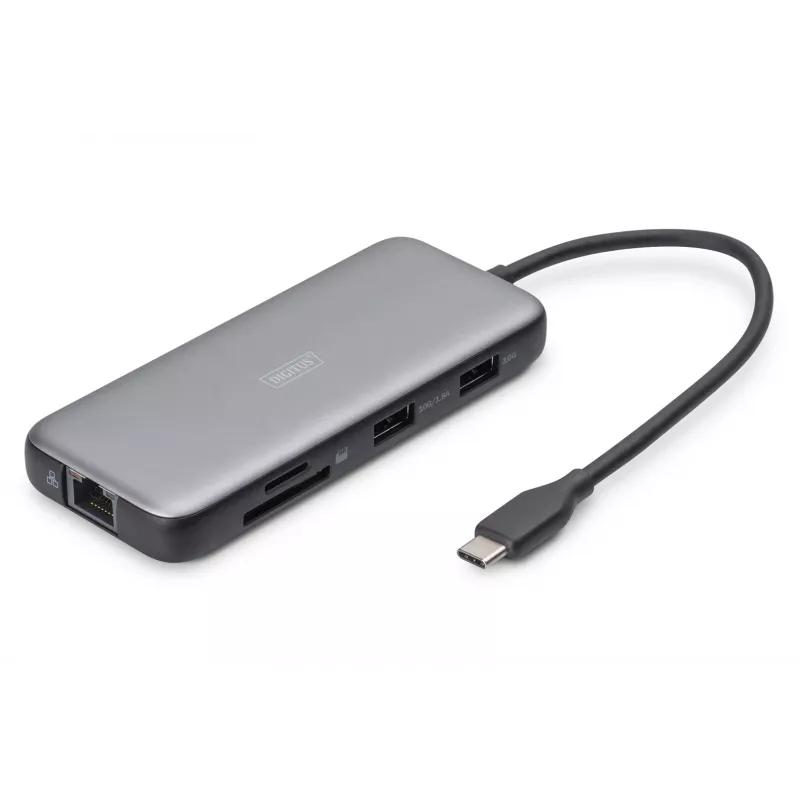 Σταθμός σύνδεσης USB-C Digitus DA-70915 8 θέσεων 100W Power Delivery