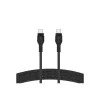 Καλώδιο BoostCharge USB-C/USB-C πλεκτό σιλικόνης 2 m, μαύρο