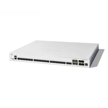 Cisco Catalyst C1300-24XS διαχειριζόμενος μεταγωγέας δικτύου L2/L3, 24 θύρες (20x 10GE SFP+ + 4x 10GE κοινόχρηστες θύρες uplink), 480 Gbit/s, κονσόλα RJ-45/USB-C, πίνακας MAC 16.000, τοποθέτηση σε rack, γκρι