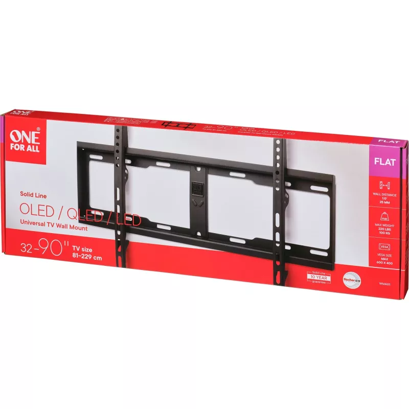 Βάση τοίχου One For All WM4611 2,13 m (84 ίντσες) Μαύρο