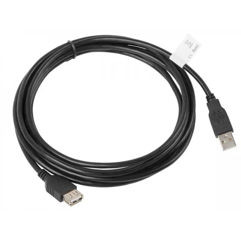 Καλώδιο USB Lanberg CA-USBE-10CC-0030-BK 3m USB 2.0 Μαύρο
