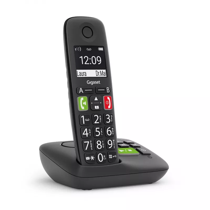 Gigaset E290A Αναλογικό/DECT Τηλέφωνο με Αναγνώριση Κλήσης Μαύρο