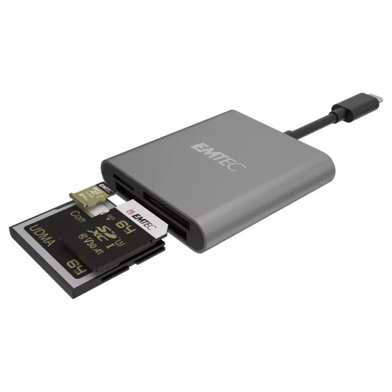 Αναγνώστης καρτών Emtec ECCAREADT610C USB 3.1 Γκρι