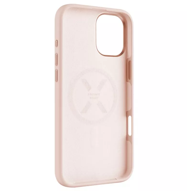 Fixed MagFlow | θήκη πλάτης | Apple | iPhone 16 Plus | υγρή σιλικόνη | ροζ