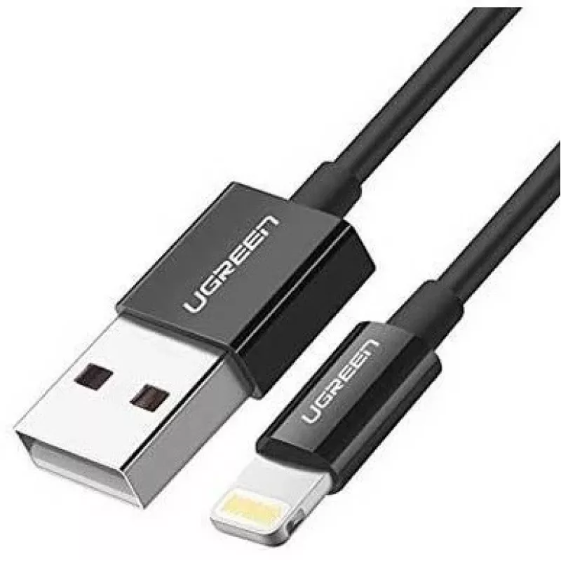 Ugreen 80822 US155 Καλώδιο κινητού Μαύρο 1 m USB A Lightning