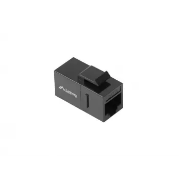 Μονάδα Keystone LANBERG KSU6-3000 — Cat6 U/UTP RJ-45 υποδοχή θηλυκή σε RJ-45 υποδοχή θηλυκή, επίπεδη σχεδίαση, μαύρο