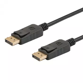 Καλώδιο DisplayPort SAVIO CL-136, βύσμα DisplayPort–βύσμα, 2 m, DP 1.2, επιχρυσωμένες επαφές, μαύρο