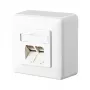 METZ CONNECT BTR IT CONNECT E-DAT C6 8/8(8) AP Cat.6 - περίβλημα τοίχου - RJ-45 X 2 - λευκό καθαρό, RAL 9010 - 2 θύρες (1307380002-I)