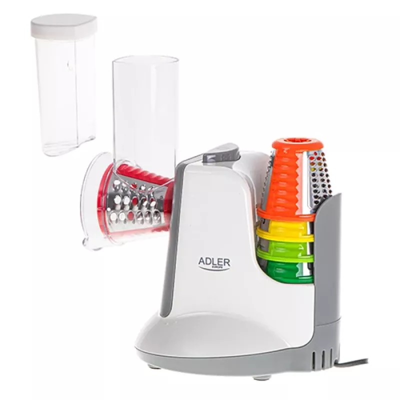Κόφτης λαχανικών Adler AD 4815, 150 W, 5 ακροφύσια, θήκη ABS, λευκό/γκρι