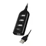 VAKOSS USB Hub TC-234UX — Hub USB 2.0 4 θυρών, τροφοδοσία DC (5 V, 1 A), μαύρο