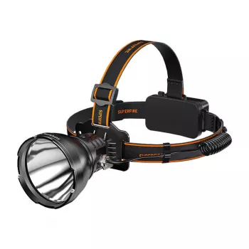 Φακός κεφαλής Superfire HL60 — 2300 lm, εμβέλεια 330 m, επαναφορτιζόμενος φακός κεφαλής