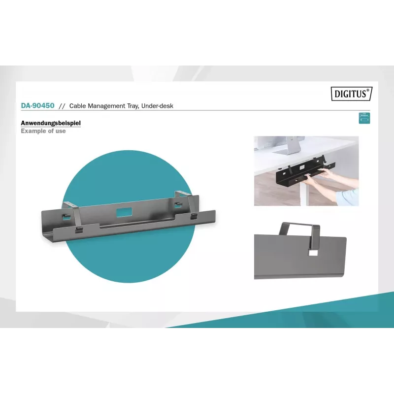 Digitus DA-90450 λεκάνη διαχείρισης καλωδίων 600x135x108mm μαύρο χάλυβας 1