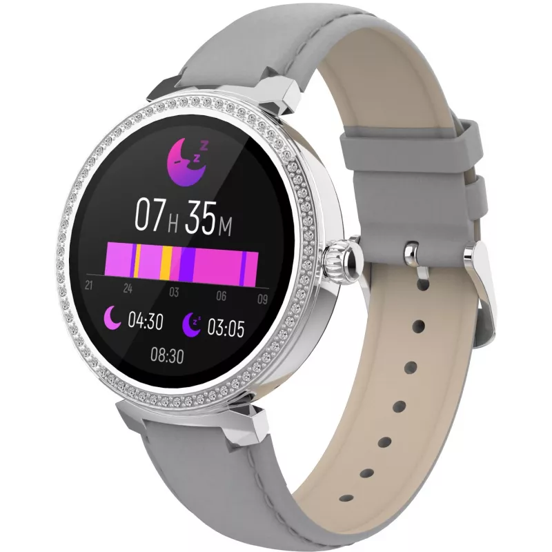 Denver SWC-342GR 3,05 cm (1,2 ίντσες) IPS ψηφιακό 240 x 240 pixel οθόνη αφής ασημί