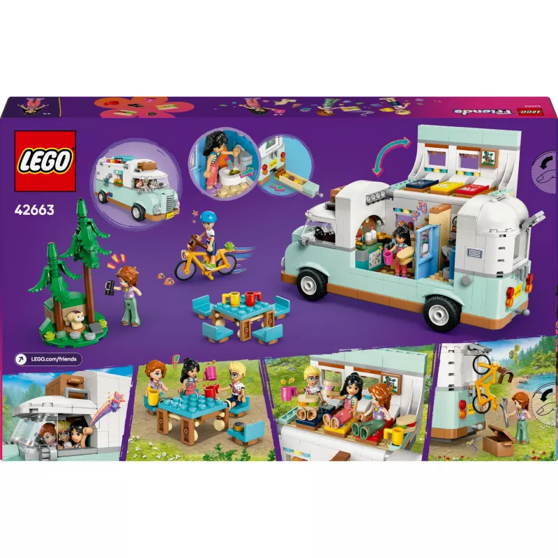 LEGO Motor Home Set 42663 — LEGO Friends τροχόσπιτο, 778 τεμ., 3 μίνι κούκλες, από 7 ετών