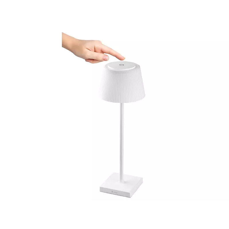 Επιτραπέζιο φωτιστικό TRACER Pluto λευκό TRAOSW47233 LED dimmable, λευκή έκδοση