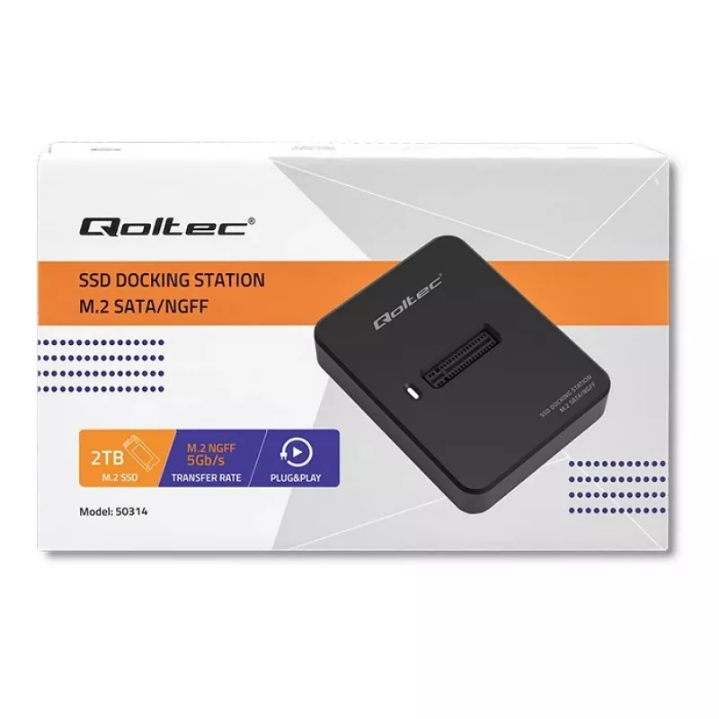 Θήκη docking station SSD M.2 SATA, NGFF, USB 3.1