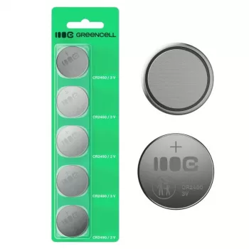 Μπαταρία κουμπί Green Cell CR2450 3V – Λιθίου, συσκευασία 5 τεμ.