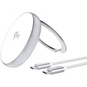 4smarts Qi2 Charger Kickstand Silver White - φορτιστής (540987)