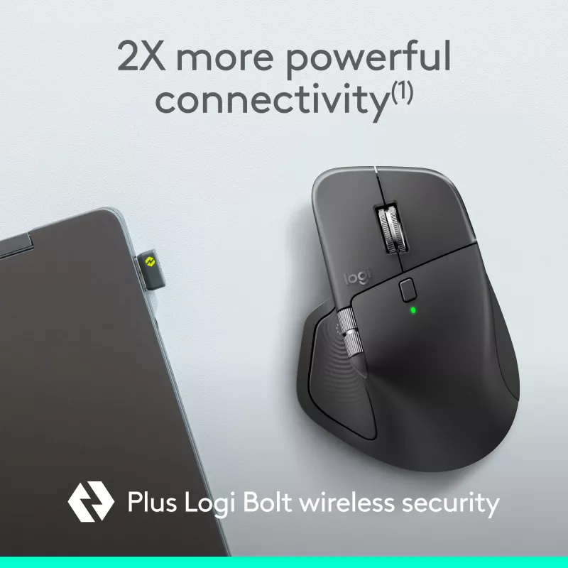 Logitech MX Master 4 for Business Ποντίκι – Ασύρματο + Bluetooth, 8000 DPI, Graphite | Logitech