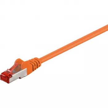 Wentronic Goobay CAT 6 καλώδιο δικτύου, S/FTP (PiMF), πορτοκαλί, 5 m - LSZH χωρίς αλογόνα, χαλκός (93475)