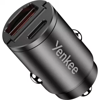 Φορτιστής αυτοκινήτου YENKEE CAR 02 Power Delivery 30W με θύρες USB-A και USB-C