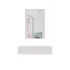 Τουαλέτα με καθρέφτη cama meble PAFOS 80×41,6×100 cm, λευκό ματ, πλαίσιο MDF, 1 συρτάρι