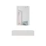 Τουαλέτα με καθρέφτη cama meble PAFOS 80×41,6×100 cm, λευκό ματ, πλαίσιο MDF, 1 συρτάρι
