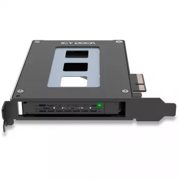 ICY Dock ToughArmor MB111VP-B - κινητή βάση αποθήκευσης - για M.2 / M.3 SSD Mobilrack - 2,5 ίντσες (6,4 cm) - NVMe - PCIe 4.0 x4 - Μαύρο (MB111VP-B)