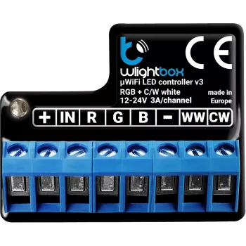BLEBOX wLightBox v3 WLAN I/O-μονάδα 1x δυαδική είσοδος 1x RGBW/CCT LED-έξοδος