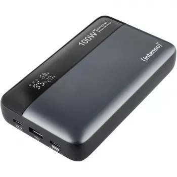 Powerbank INTENSO 7350050 — 20000 mAh, 1× USB-A + 2× USB-C, 100 W συνολική ισχύς εξόδου, μαύρο/γκρι