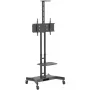 Hagor 8209 HP Twin Stand κινητή βάση δαπέδου για οθόνες 32-55 ιντσών (81-140 cm), 45 kg, ρυθμιζόμενου ύψους, μαύρη