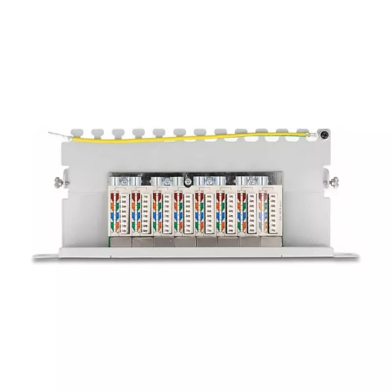 DeLOCK 10 ιντσών patch panel 8 port Cat.6A 1U γκρι