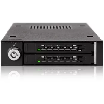 ICY DOCK - ToughArmor - MB992SK-B - SATA - Adapter - 2x 2,5 inch > 3,5 inch - SATA 6 Gbit/s - Κλείδωμα ασφαλείας - Μέταλλο - LED - έως 9,5 mm ύψος