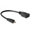 Καλώδιο HDMI DeLOCK 65391 0,23m Type A σε Type D μαύρο